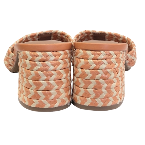 Universal Thread Rachel Orange Straw Chunky Heel Mule Size 7 or 11 Woman's NWT - Picture 6 of 9